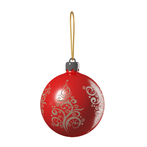 Red Christmas Tree Sphere